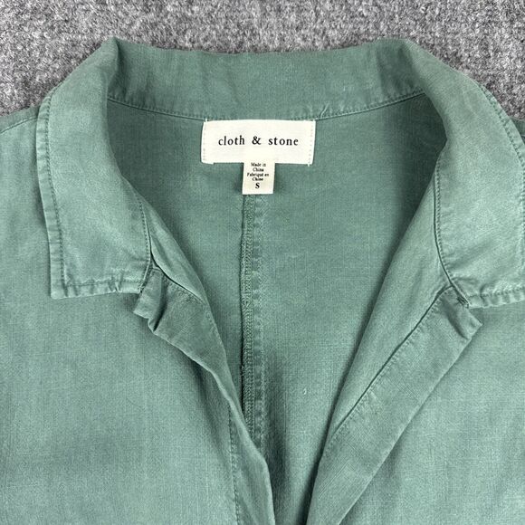 Cloth & Stone Anthropology Woman’s Button Down Shirt Blouse Small Spots - Picture 3 of 8